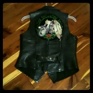 Women's leather vest